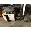 Image 1 : POWERFIST 12 TON PIPE BENDER, BATTERIES, FAN, AND MOBILE CART