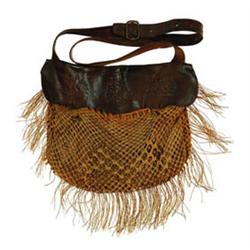 LEATHER AND NETTING GAME BAG