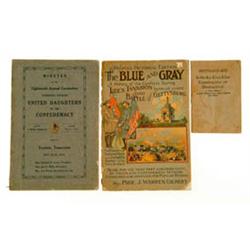 LOT OF 3 CONFEDERATE BOOKLETS