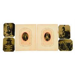 LOT OF 6 INDIAN TIN TYPES