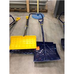 3 Grant Snow Shovels, 18", 20 3/4" with steel lip & 36"