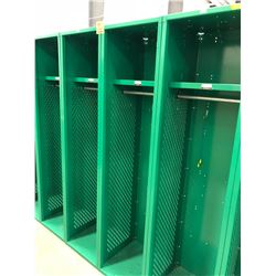 Penco Green Lockers (x4) - 18" x 72" x 18", 1-shelf, 1-coat hanger rod and 2-hooks