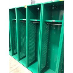 Penco Green Lockers (x4) - 18" x 72" x 18", 1-shelf, 1-coat hanger rod and 2-hooks