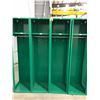 Image 1 : Penco Green Lockers (x4) - 18" x 72" x 18", 1-shelf, 1-coat hanger rod and 2-hooks