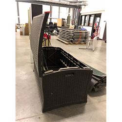 Wicker Suncast Resin Outdoor Storage Bench Seat Mocha Brown 28 1/2" x 52" x 26", assorted floor mats