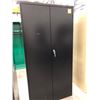 Image 1 : Black cabinet 36" x 18" x 72" with 4 adjustable shelves, no key