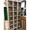 Image 1 : Wallet Lockers 36" x 78" x 12", 2 sections with 18 storage spots & comes with bag of lock and keys.