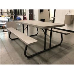 Collapsible picnic table Grey 72" x 30" Top