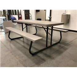 Collapsible picnic table Grey 72" x 30" Top