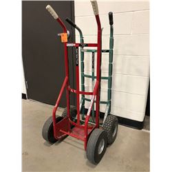 Dayton red wheeler model 3W087H, green wheeler