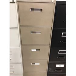 File cabinet 4 drawer dark grey no key 18" x 51" x 28"
