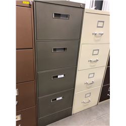 File cabinet 4 drawer dark grey no key 18" x 51" x 28"