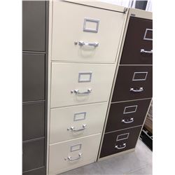 File cabinet 4 drawer off white no key 18" x 52" x 26 1/2