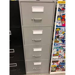 File cabinet 4 drawer grey no key 18" x 52" x 26 1/2