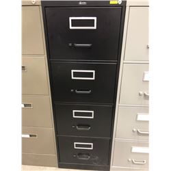 File cabinet 4 drawer black no key 18" x 52" x 26 1/2