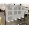 Image 2 : Rolling erasable white board 73 3/4" x 40 1/4" overall height 69"