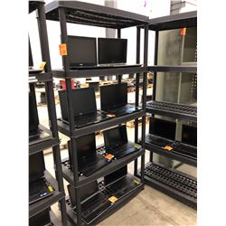 Qty 2 Plastic shelving 72 1/2" x 36" x 17" with 5 shelves