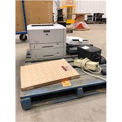 2 UPS Backup Power Supply, power bar, 5 Ethernet Switch, Weidmiller Terminal Block Print, HP Laser J