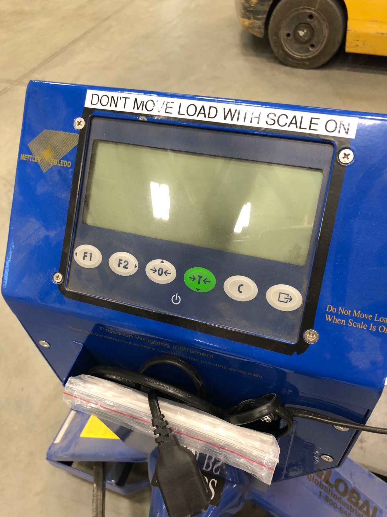 Global Digital Pallet Jack Scale, capacity 5000 lbs. less than a year