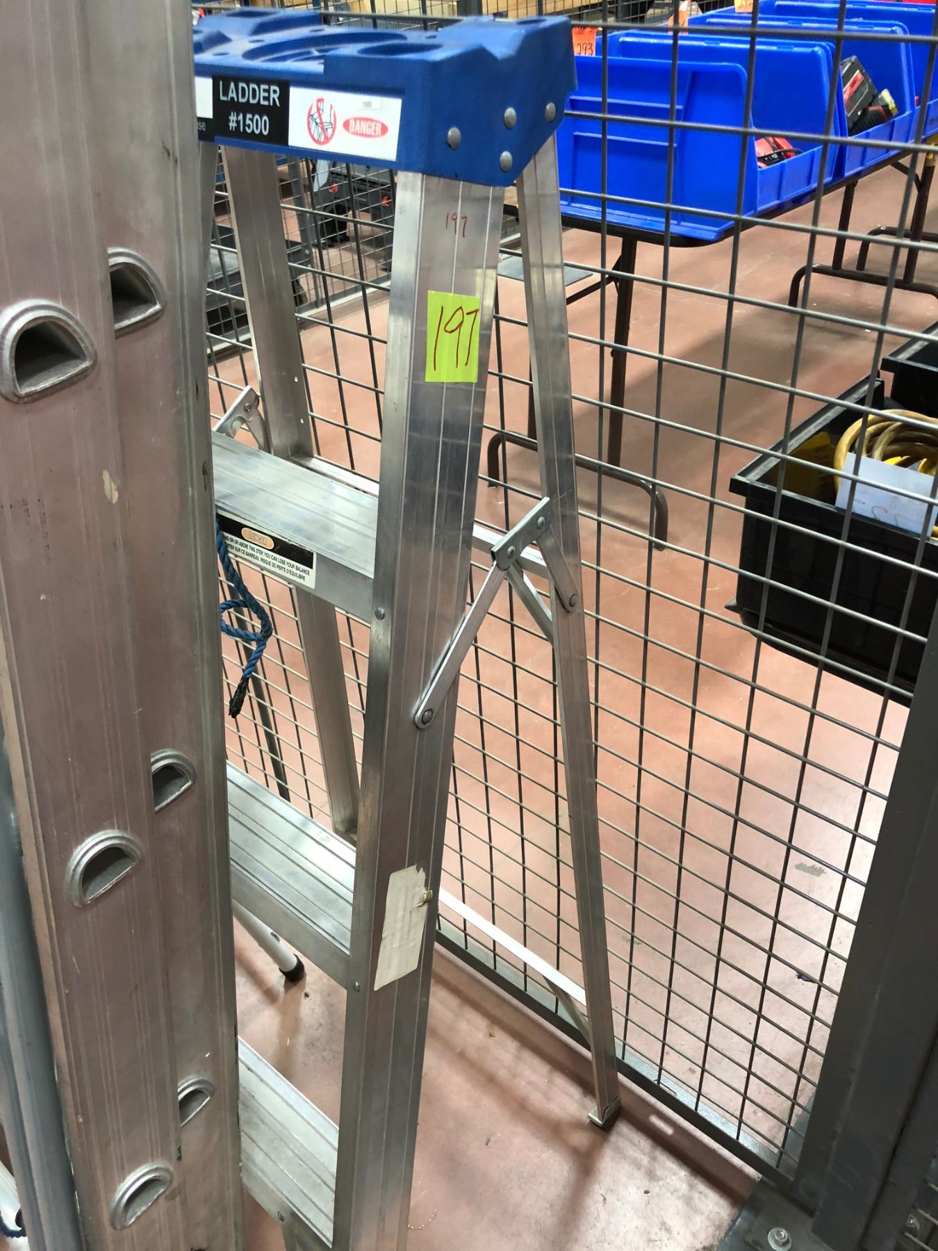 10' Extendable ladder, 4' step ladder, IKEA stool , 4 foot white stepladder