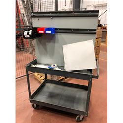Rolling parts cart 36" x 24" (misc items on cart included)