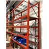 Image 1 : Orange pallet racking 2 section 90" x 42" x 12' (shelving only)