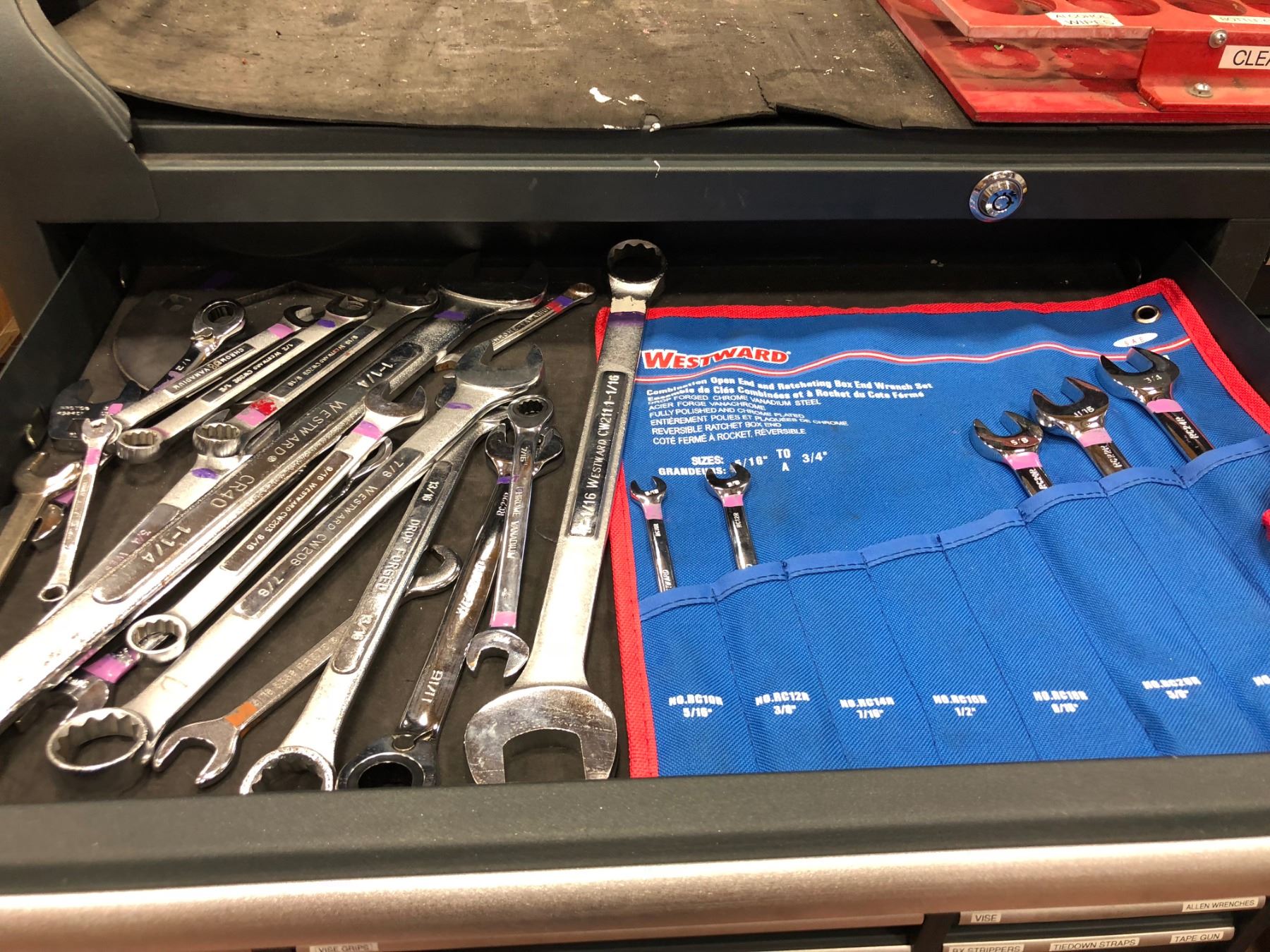 2 piece Mastercraft Maximum tool box, includes assorted tools in drawers