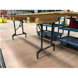 Wooden collapsible table 96" x 24" x 35" (table only)