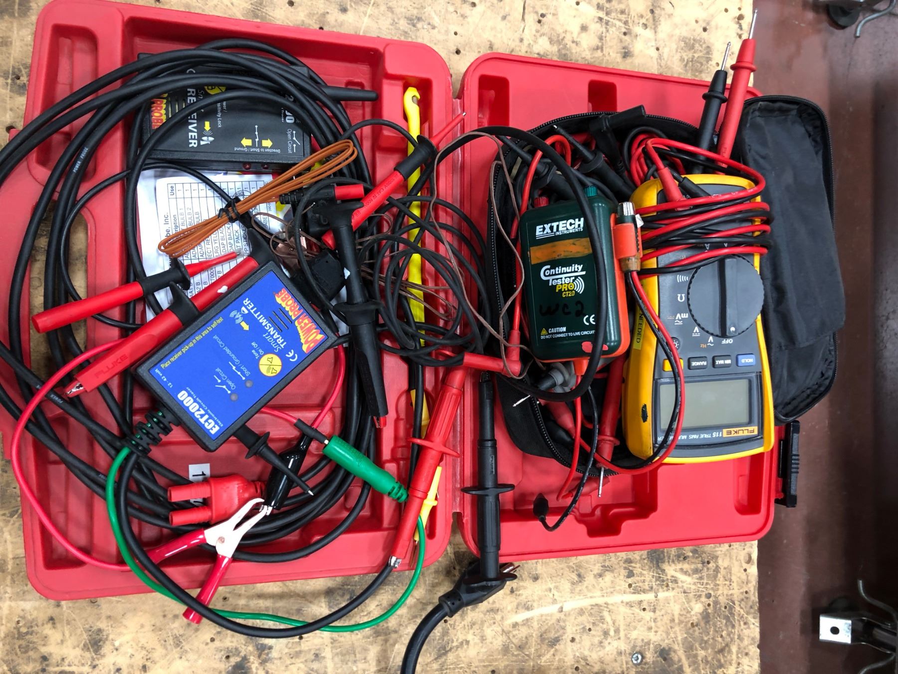 Fluke 115 Multimeter, Extech Continuity tester, ECT2000 Smart Receiver ...
