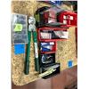 Image 1 : Assorted 120 volt lockouts, Greenlee cable strippers and blades 1903, deburring tools and blades, pe