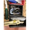 Image 3 : Assorted 120 volt lockouts, Greenlee cable strippers and blades 1903, deburring tools and blades, pe