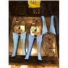 Image 5 : Tyrap pullers, aluminum rulers, carpenter square, Amphenol crimpers Qty 3