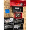 Image 2 : Assorted driver bits, 2 tape measures, tap extractors, 2 leather punches