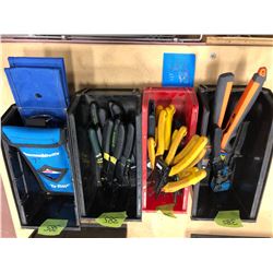 Assorted strippers/crimpers, tyrap pouches