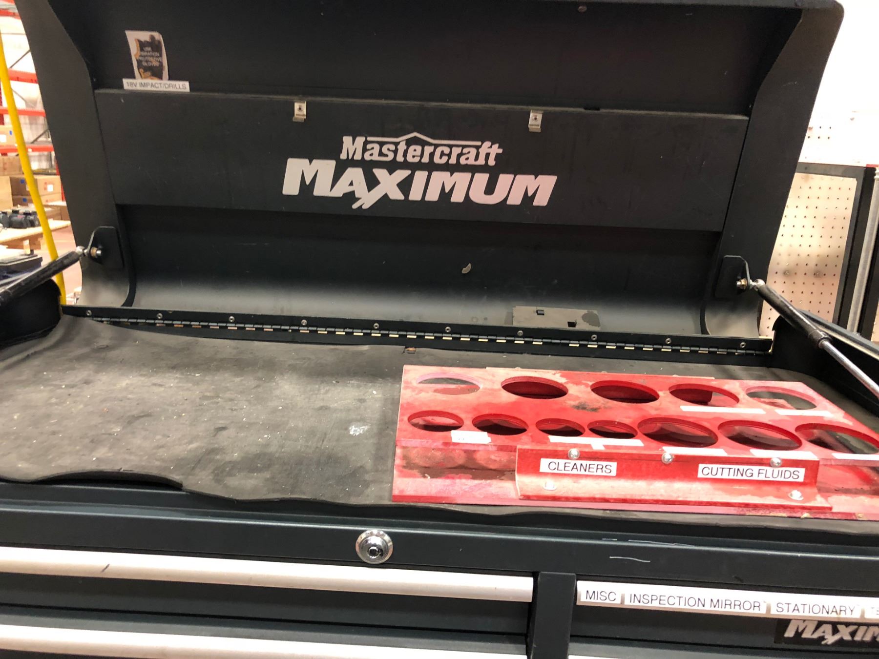 2 piece Mastercraft Maximum tool box, includes assorted tools in drawers