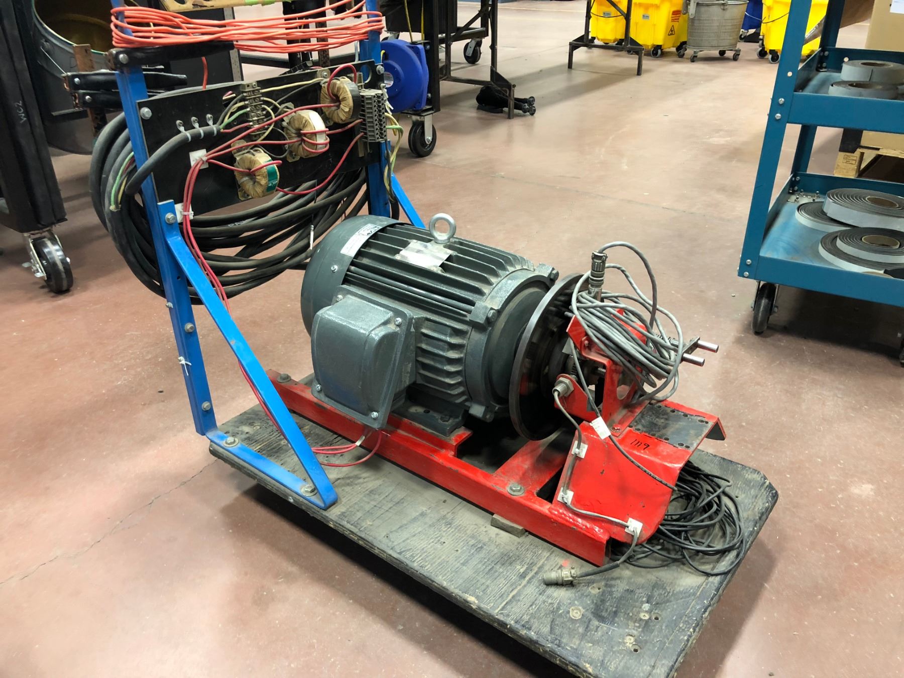 Load testing motor with brake 3ph 10 hp 575 volt
