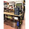 Image 3 : Heavy duty custom rolling work bench 72" x 36" x 73" powder coat black paint, wired with receptacles