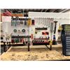 Image 5 : Heavy duty custom rolling work bench 72" x 36" x 73" powder coat black paint, wired with receptacles