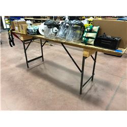 Wooden collapsible table 96" x 24" x 35" (table only)