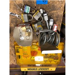 Assorted locks and lockout station