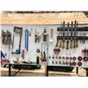 Image 4 : Heavy duty custom rolling work bench 72" x 36" x 73" powder coat black paint, wired with receptacles