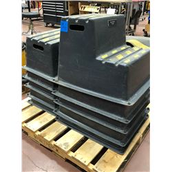 Plastic single steps 20" x 14" x 12" Qty 5, Plastic 2 steps  24" x 19" x 20" Qty 5