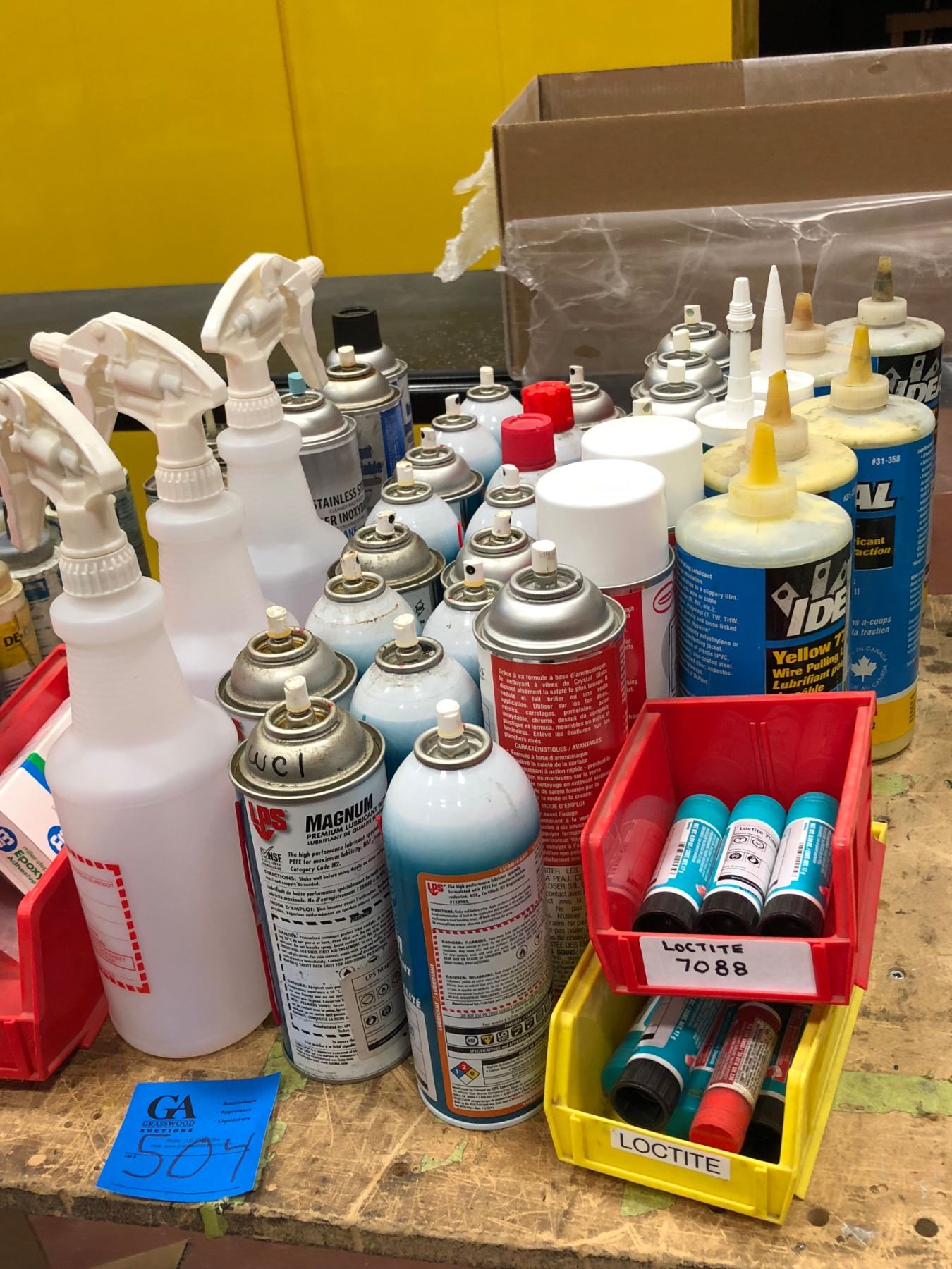 Gojo hand cleaner, 11 partial bottles DeOx electrical contact cleaner, 2 bottles Meguiars heavy cut