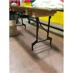Wooden collapsible table 96" x 24" x 35" (table only)