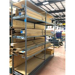 Steel shelving 100" x 25" x 96" x  10 shelves (shelving only)