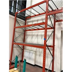 Orange Pallet racking 3 sections (shelving only)