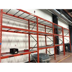 Orange Pallet racking 3 sections (shelving only)