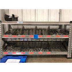 Galvanized shelving 2 sections, assorted stainless steel 5/16" hardware