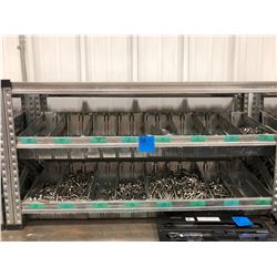 Galvanized shelving 2 sections, assorted 3/8" stainless steel hardware