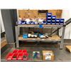 Image 1 : Galvanized shelving 1 section, assorted tri roundular hardware, assorted nutserts/mandrels, assorted